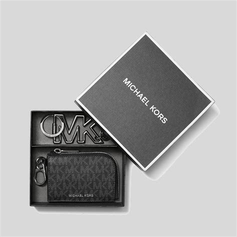 black michael kors wallet keychain|Michael Kors Wallet gift set.